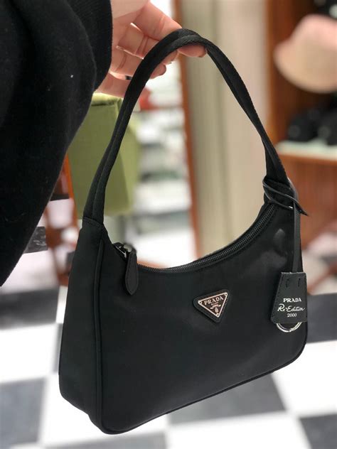 mini prada bag black|Prada small nylon camera bag.